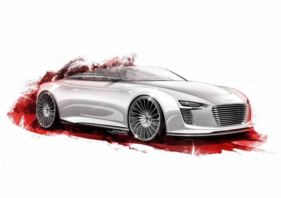 Эскиз Audi e-Tron Spyder Concept 2010 года  (фото 47 из 105)